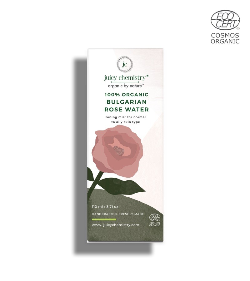 Juicy Chemistry + toners + mists + 100% Organic Bulgarian Rose Water Toning Mist + 110 ml + deal