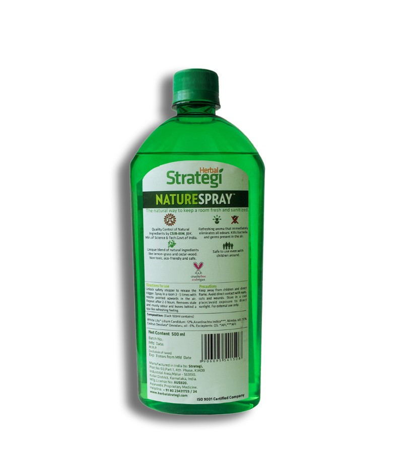 Herbal Strategi + room sprays + Room Disinfectant and Freshener - Whitelilly + 500 ml + shop
