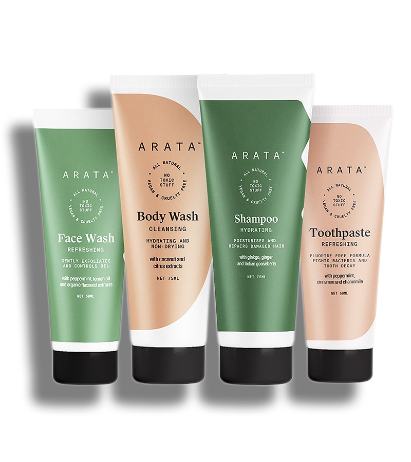 Arata + body wash + Travel Kit With Hydrating Shampoo + 250ml + buy