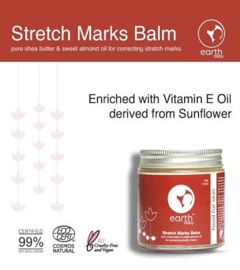 earthBaby + mama creams & oils + Stretch Marks Balm, 99% Certified Natural Origin + 120g + deal