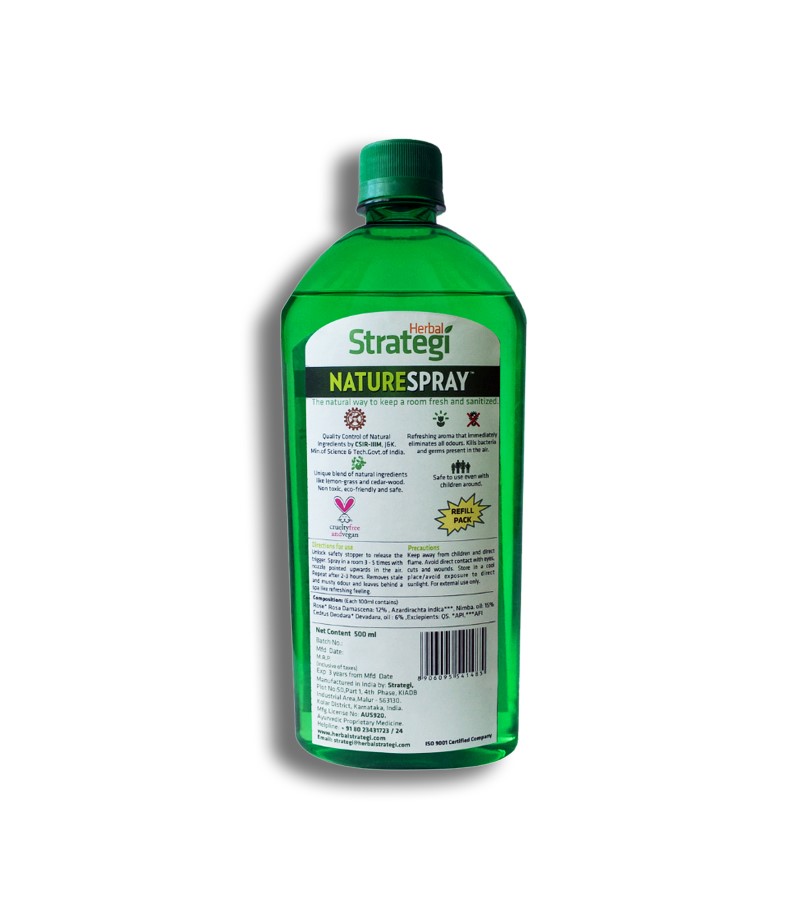 Herbal Strategi + room sprays + Room Disinfectant and Freshener - Rose + 500 ml + shop