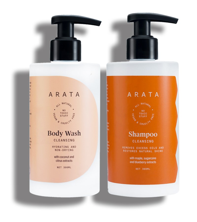 Arata + body wash + Cleansing Shampoo & Body Wash for Men & Women + 300 ml (each) + buy