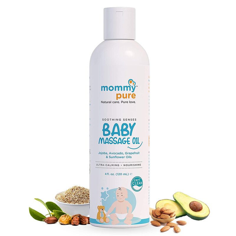 MommyPure + oils & creams + Natural Baby Face Cream and Soothing Senses Baby Massage Oil + Pack of 2 + online