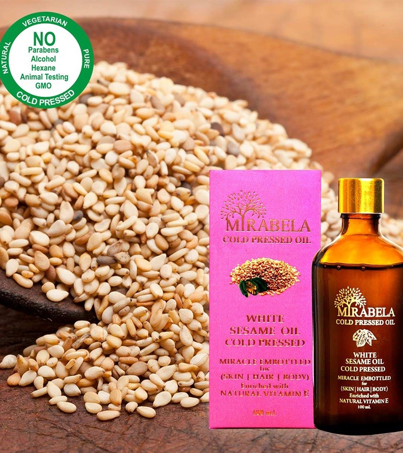 Mirabela + hair oil + serum + White Sesame Oil Wood Pressed and Cold Pressed + 100 ml + discount
