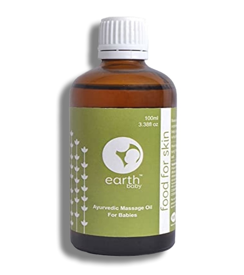 earthBaby + oils & creams + Ayurvedic Baby Massage Oil, Certified 100% Natural Origin + 100ml + buy