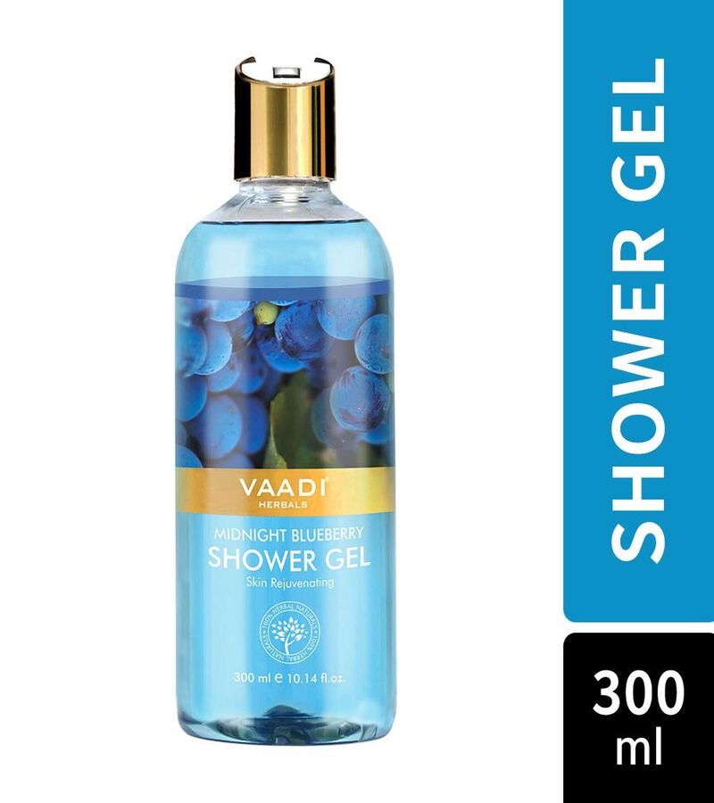 Vaadi Herbals + body wash + Midnight Blueberry Shower Gel + Pack of 2 + discount