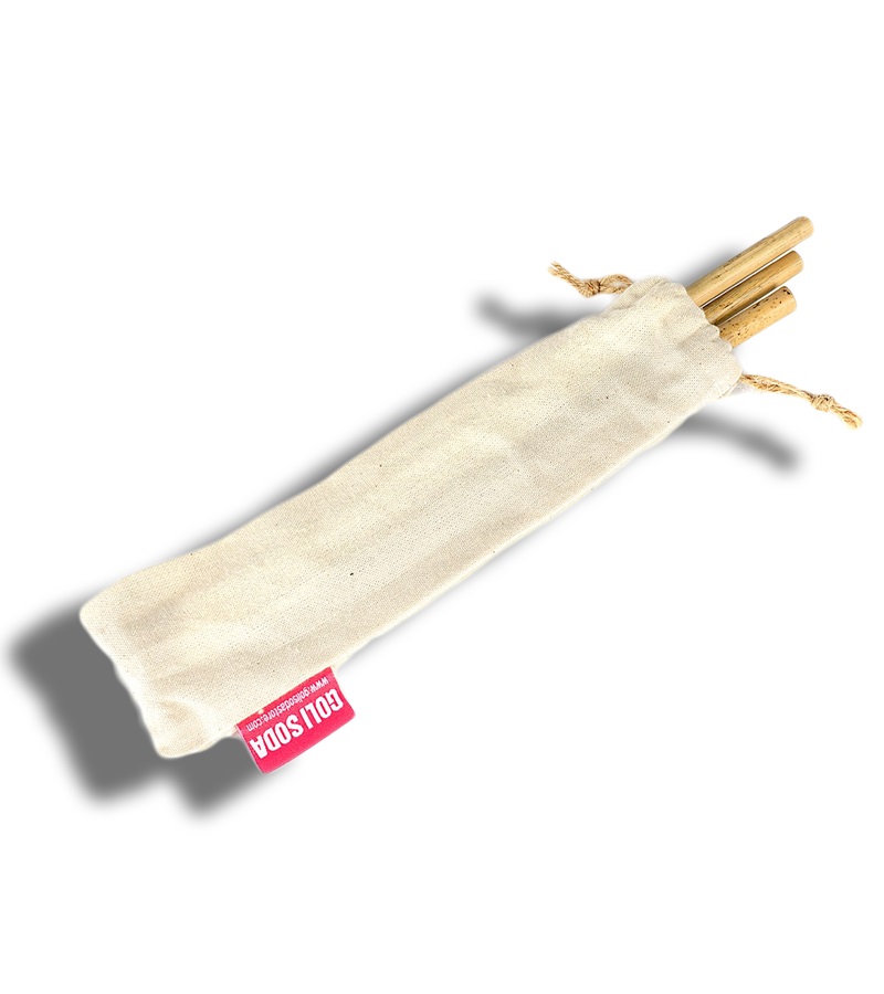 Goli Soda + accessories + Reusable Bamboo Straws + Set of 3 + discount