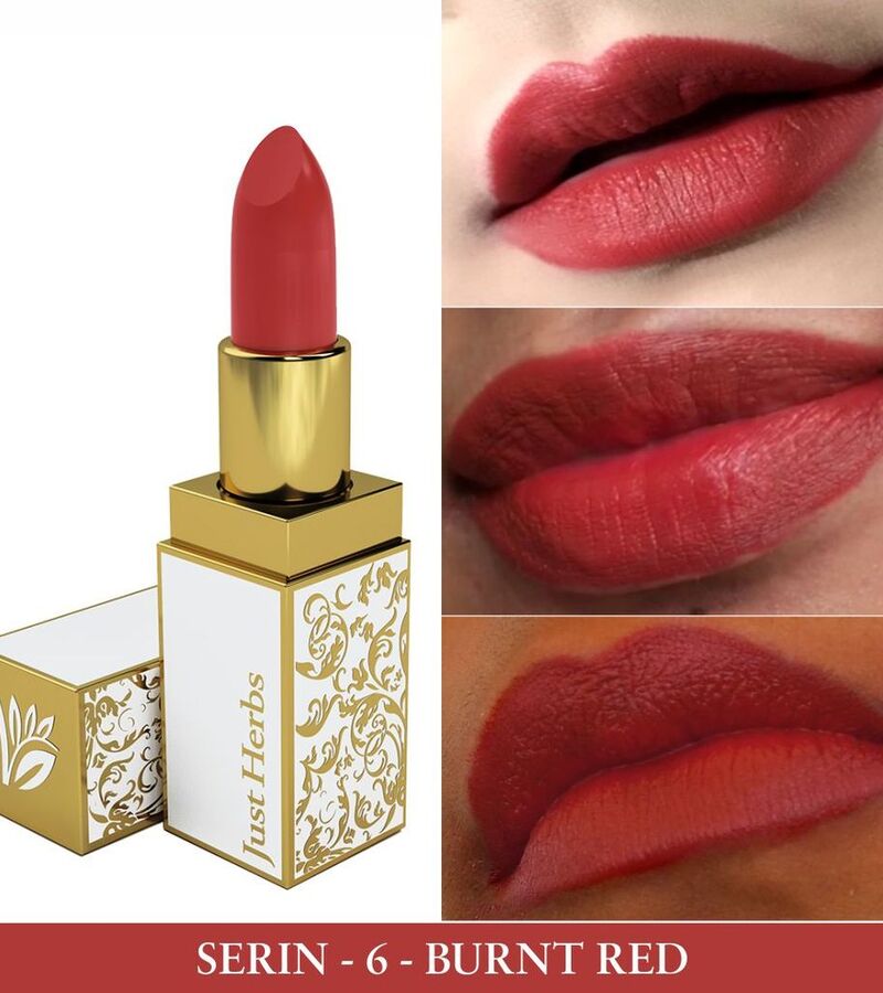 Just Herbs + lips + Herb Enriched Ayurvedic Lipstick + Burnt Red + shop
