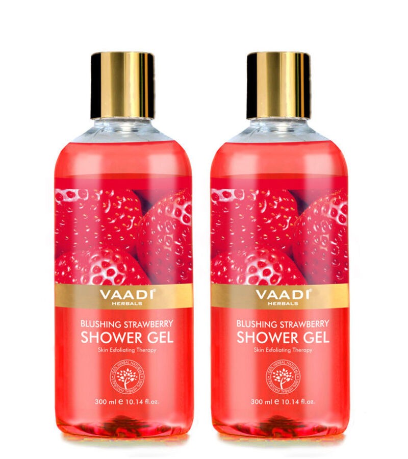 Vaadi Herbals + body wash + Blushing Strawberry Shower Gel + Pack of 2 + buy