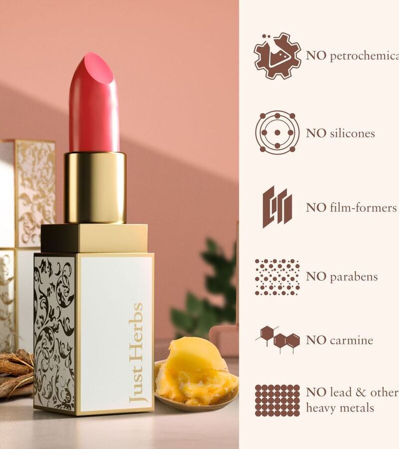 Just Herbs + lips + Herb Enriched Ayurvedic Lipstick - Half Size + Pink + deal