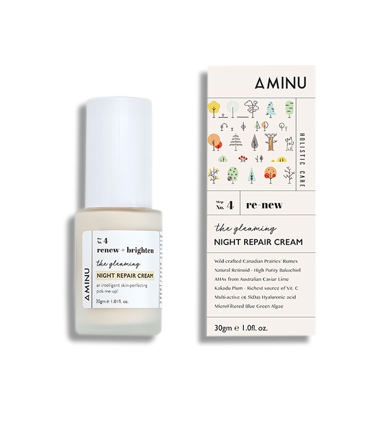 Aminu Skincare + face serums + face creams + The Gleaming - Night Repair Cream + 30gm + online