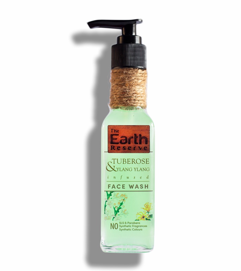 The Earth Reserve + face wash + scrubs + Tuberose & ylang Ylang Infused Face Wash + 100ml + buy
