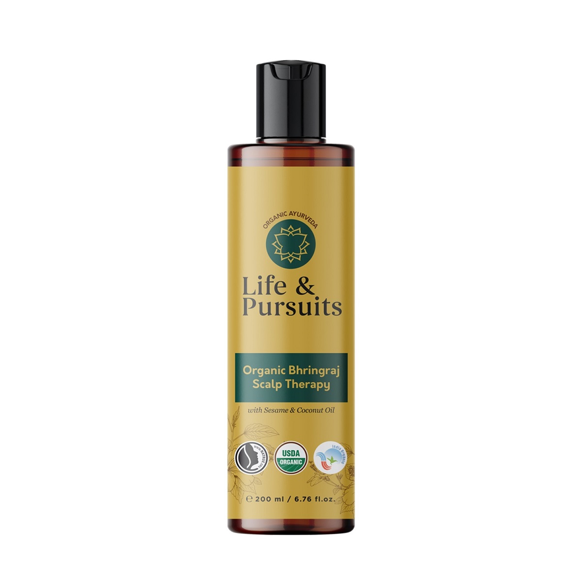 Life & Pursuits + hair oil + serum + Organic Bhringraj Scalp Therapy Hair Oil + 200 ml + buy