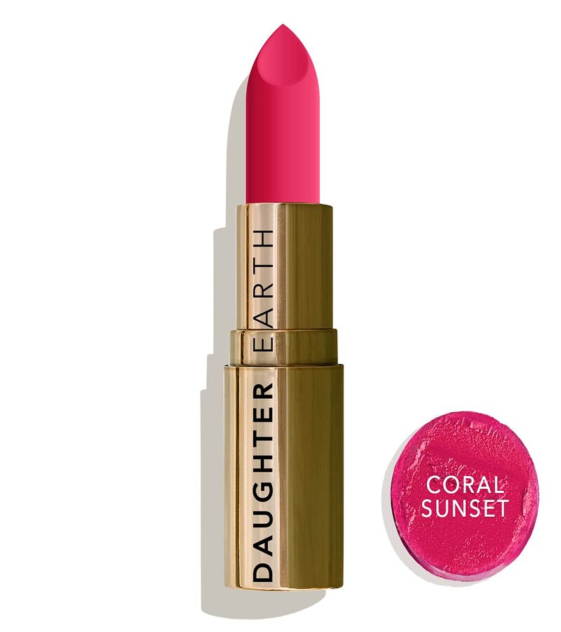 Daughter Earth + lips + Phytonutrient Lipstick + Coral Sunset + buy