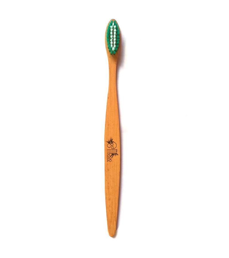 Bamboo India + tools + Bamboo Toothbrush With Soft Charcoal & Medium Green Bristles + Pack of 2 + discount