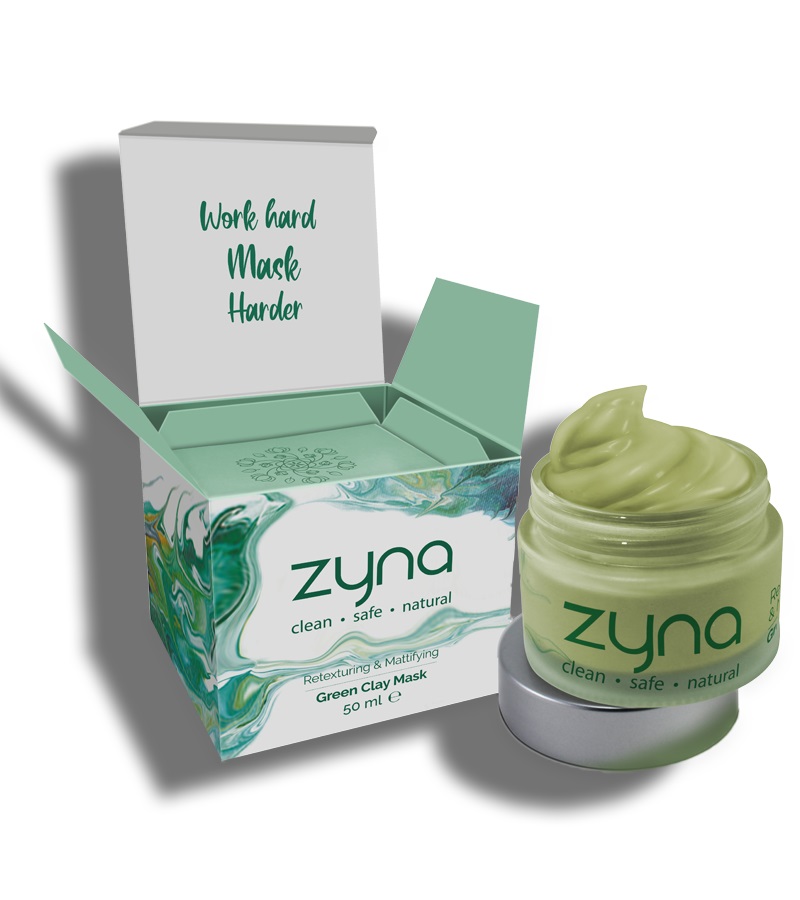 Zyna + peels & masks + Retexturing & Mattifying Green Clay Mask + 50 ml + online