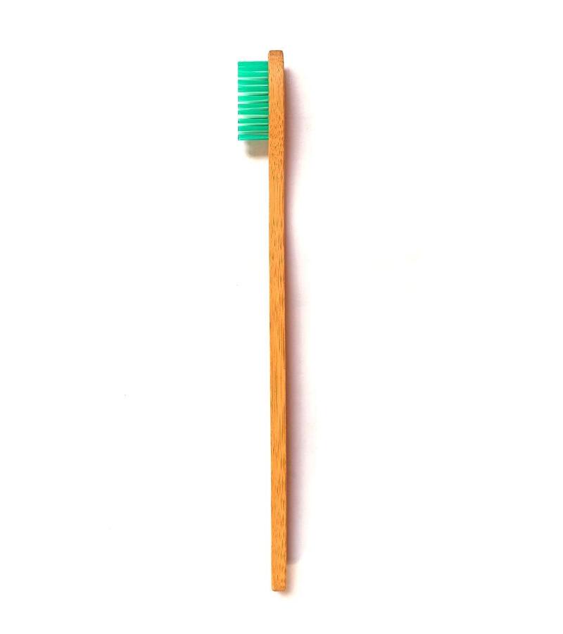 Bamboo India + tools + Bamboo Toothbrush with Medium Green Bristles for Adults & Soft Charcoal Bristles Kids + Pack of 2 + online