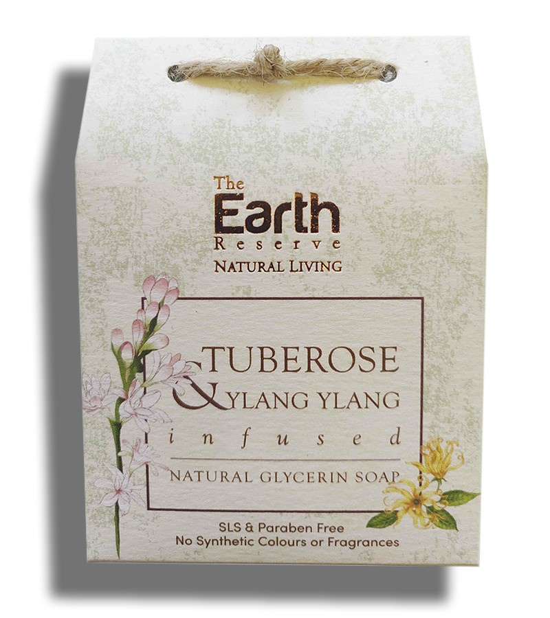 The Earth Reserve + soaps + liquid handwash + Tuberose & Ylang Ylang Infused Natural Glycerin Soap + 100 gm + shop