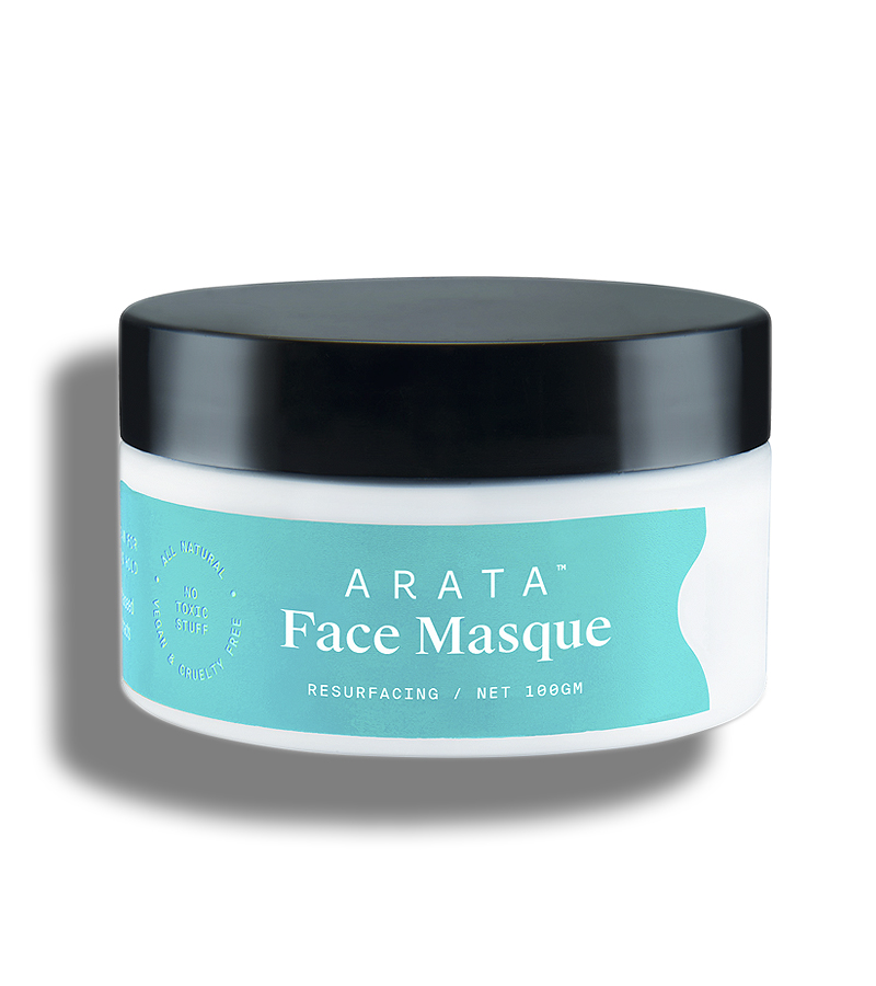 Arata + peels & masks + Natural Clay Face Masque With Activated Charcoal, Kaolin & Brazilian Blue Clay For Men & Women + 100 gm + buy
