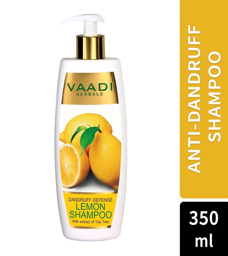 Vaadi Herbals + shampoo + Dandruff Defense Lemon Shampoo with Extracts of Tea Tree + Pack of 3 + online