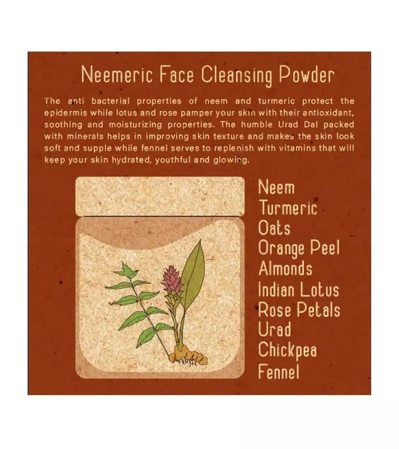 Herbal Me + face wash + scrubs + Neemeric - Natural Face Cleansing Powder (Soap - Free) + 75g + deal