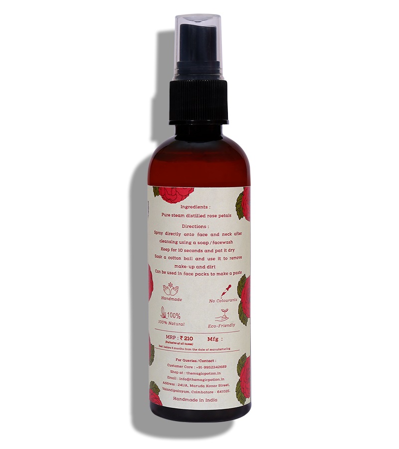 The Magic Potion + toners + mists + Pure Rose Water + 100 ml + shop