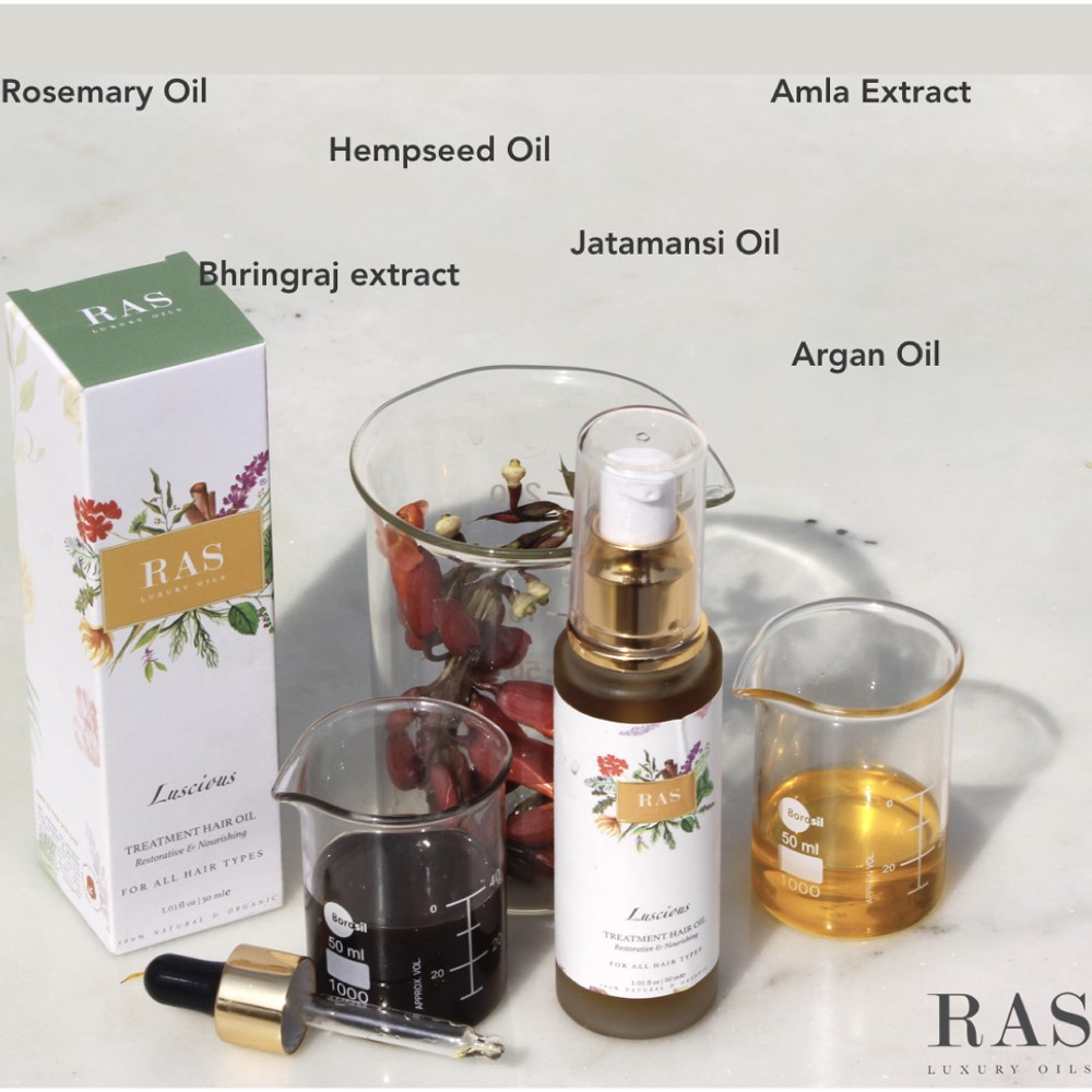 RAS Luxury Oils + hair oil + serum + Luscious Treatment Hair Oil + 50 ml + discount