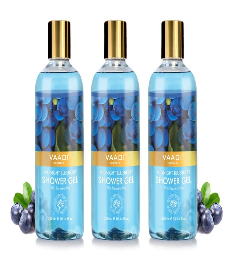 Vaadi Herbals + body wash + Midnight Blueberry Shower Gel + Pack of 3 + buy
