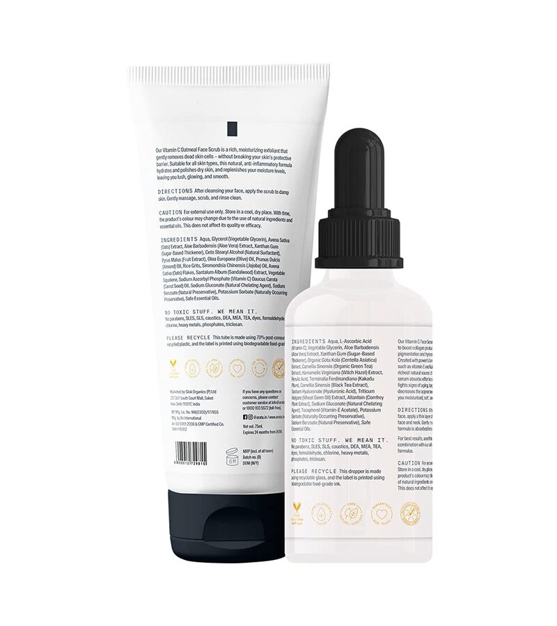 Arata + face wash + scrubs + Vitamin C Revitalize Face Regime + 105 ml + shop