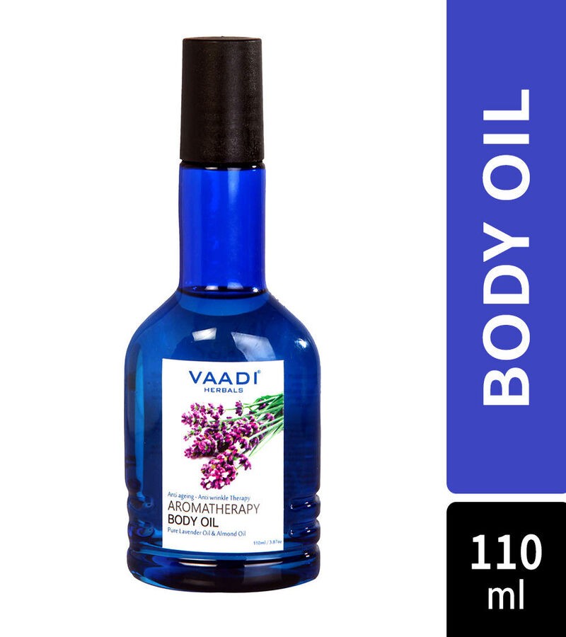 Vaadi Herbals + body oils + Aromatherapy Body Oil-Lavender & Almond Oil + 110ml + shop