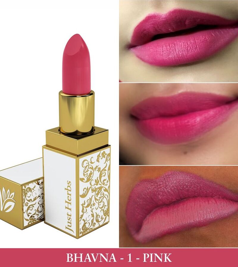 Just Herbs + lips + Herb Enriched Ayurvedic Lipstick - Half Size + Pink + shop