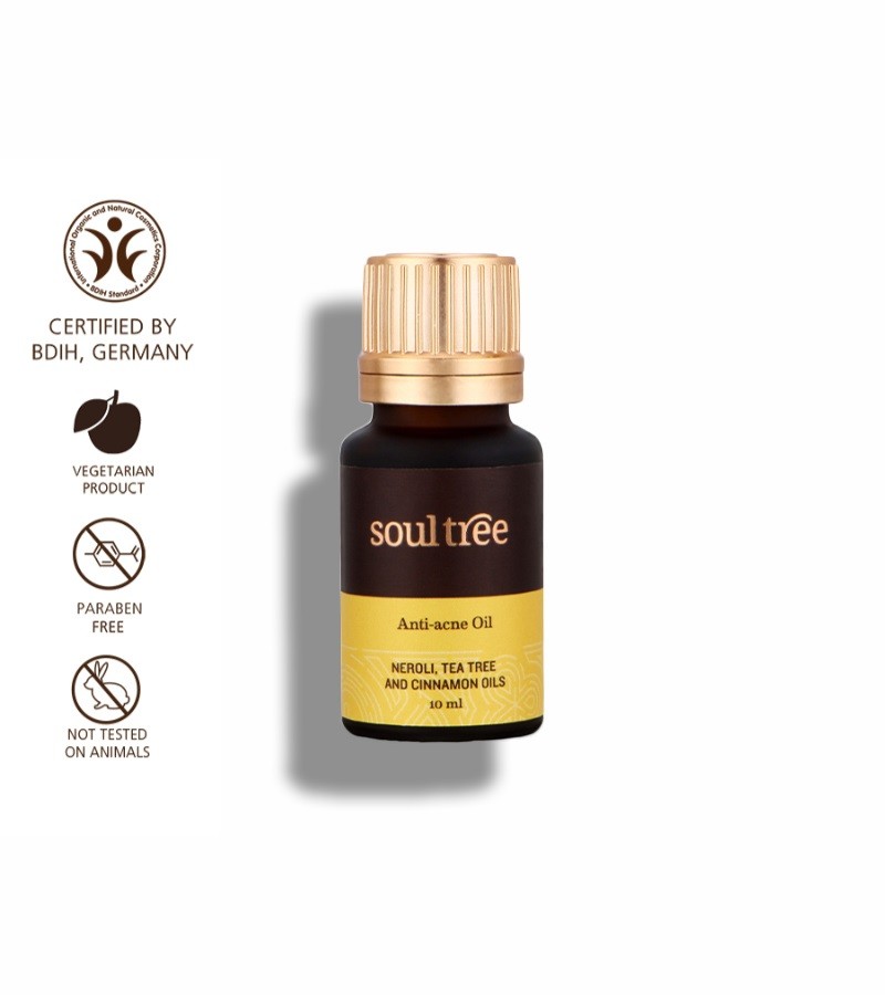 Soultree + face oils + Anti-Acne Oil with Neroli, Tea Tree & Cinnamon Oils + 10 ml + shop