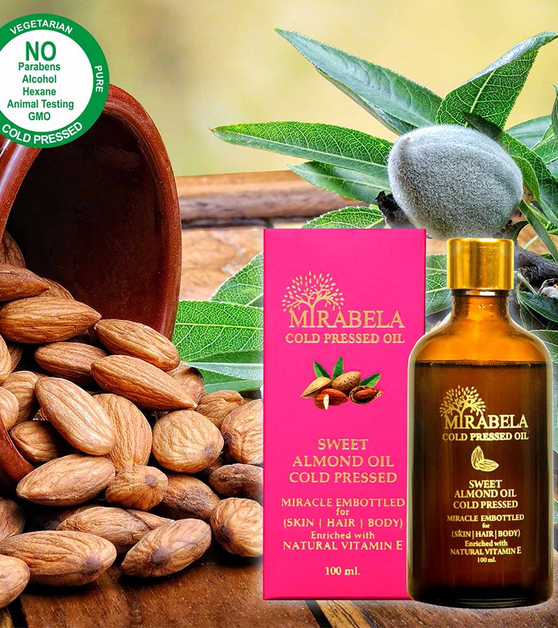 Mirabela + body oils + Sweet Almond Oil - Wood Pressed and Cold Pressed + 100 ml + discount