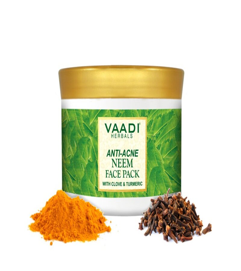 Vaadi Herbals + peels & masks + Anti Acne Neem Face Pack with Clove and Turmeric + 600g + discount