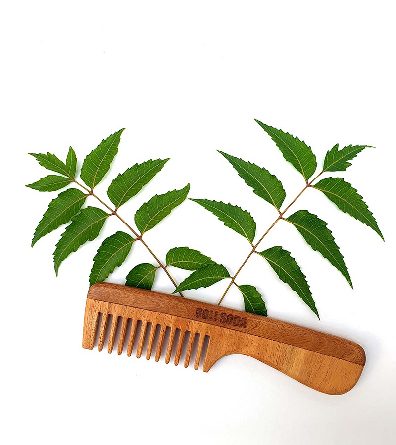 Goli Soda + accessories + Neem Wood Comb - Wide Tooth with Handle +  + shop
