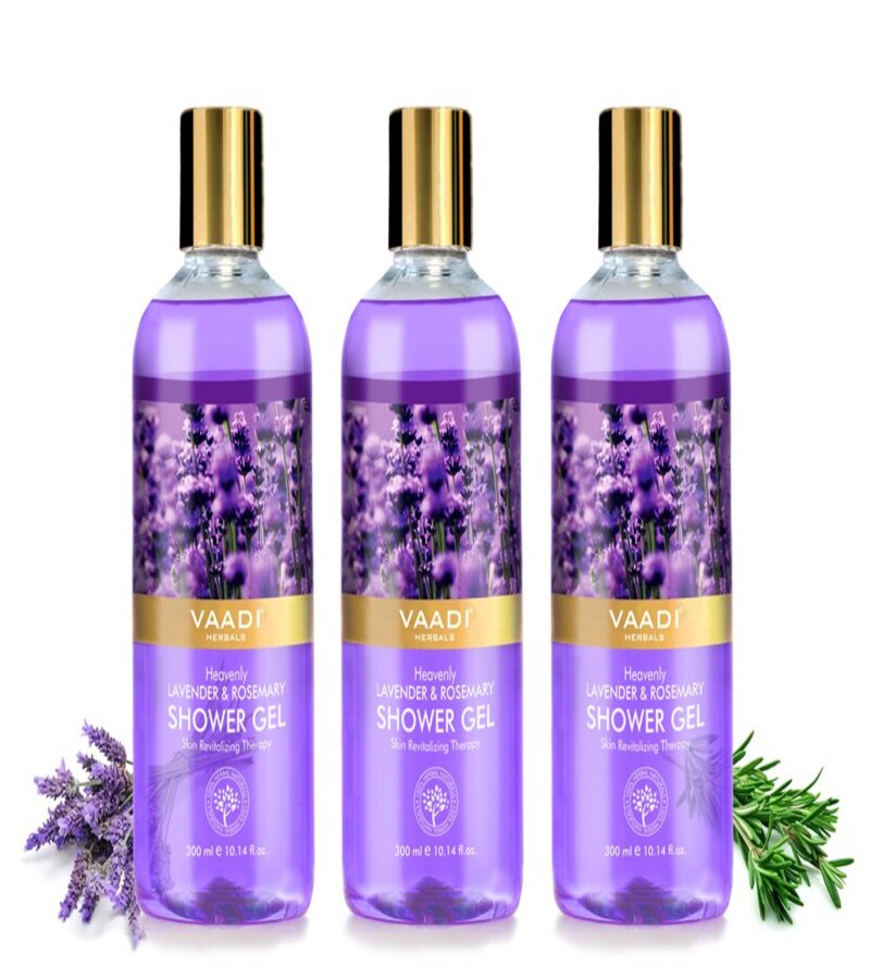 Vaadi Herbals + body wash + Heavenly Lavender & Rosemarry Shower Gel + Pack of 3 + buy