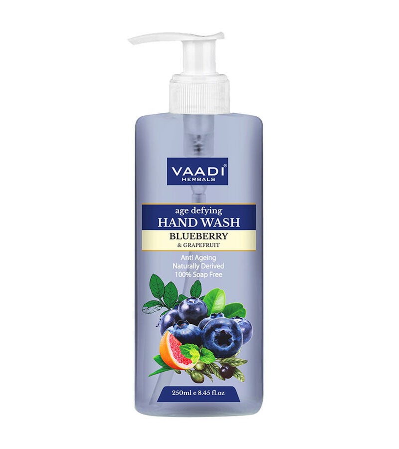 Vaadi Herbals + soaps + liquid handwash + Age Defying Blueberry & Grapefruit Hand Wash + 250 ml + buy
