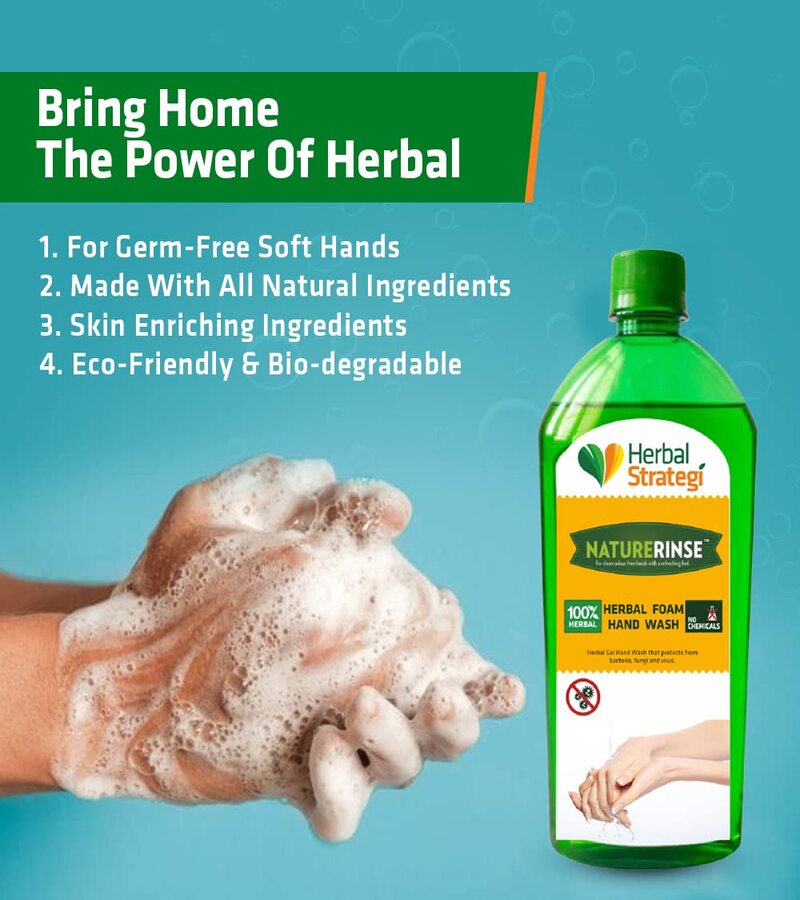 Herbal Strategi + soaps + liquid handwash + Foam Hand Wash + 500 ml + deal