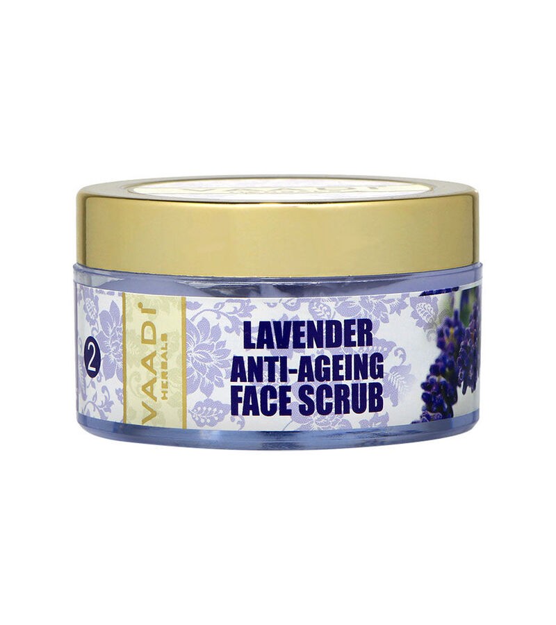 Vaadi Herbals + face wash + scrubs + Lavender Anti-Ageing Face Scrub + 50g + buy