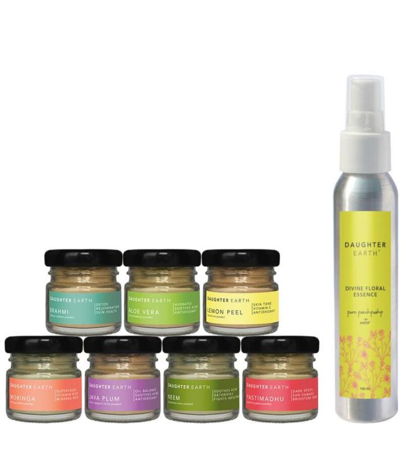 Daughter Earth + toners + mists + Wild Glow Masking Kit (set of Seven Botanical Ubtans with Floral Essence Mist) +  + buy