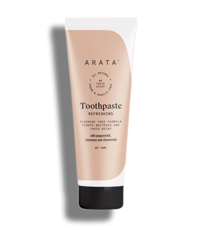 Arata + toothpaste & tabs + Natural Refreshing Toothpaste With Peppermint, Cinnamon & Chamomile + 50 ml + buy