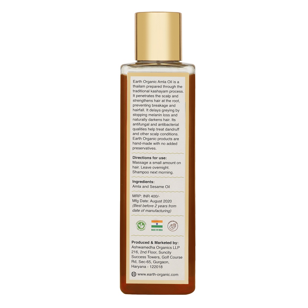 Earth Organic + hair oil + serum + Amla Oil + 200ml + shop
