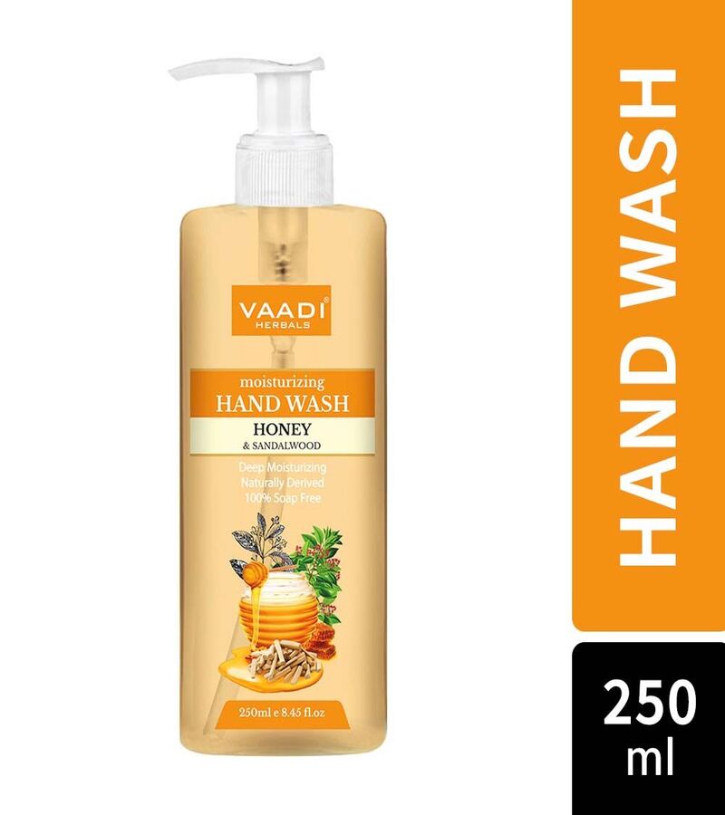 Vaadi Herbals + soaps + liquid handwash + Deep Moisturizing Honey & Sandal Hand Wash + 250 ml + discount