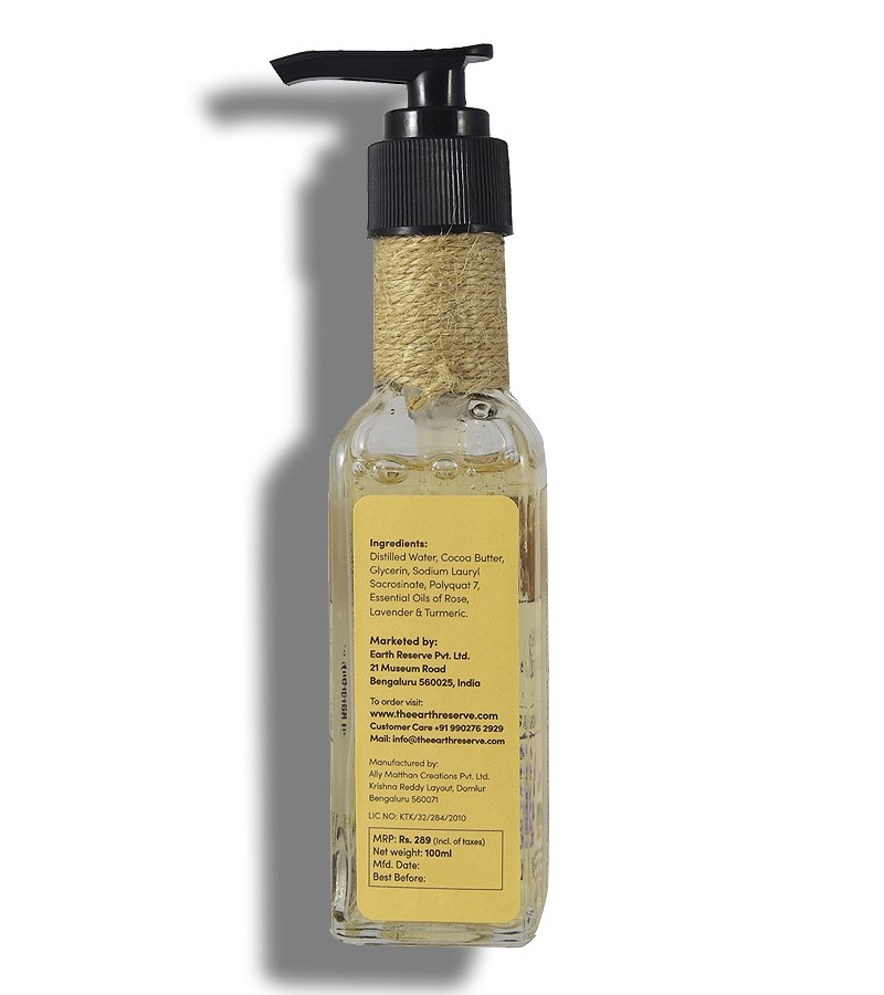 The Earth Reserve + body wash + Lavender & Turmeric Infused  Shower Gel + 100 ml + shop