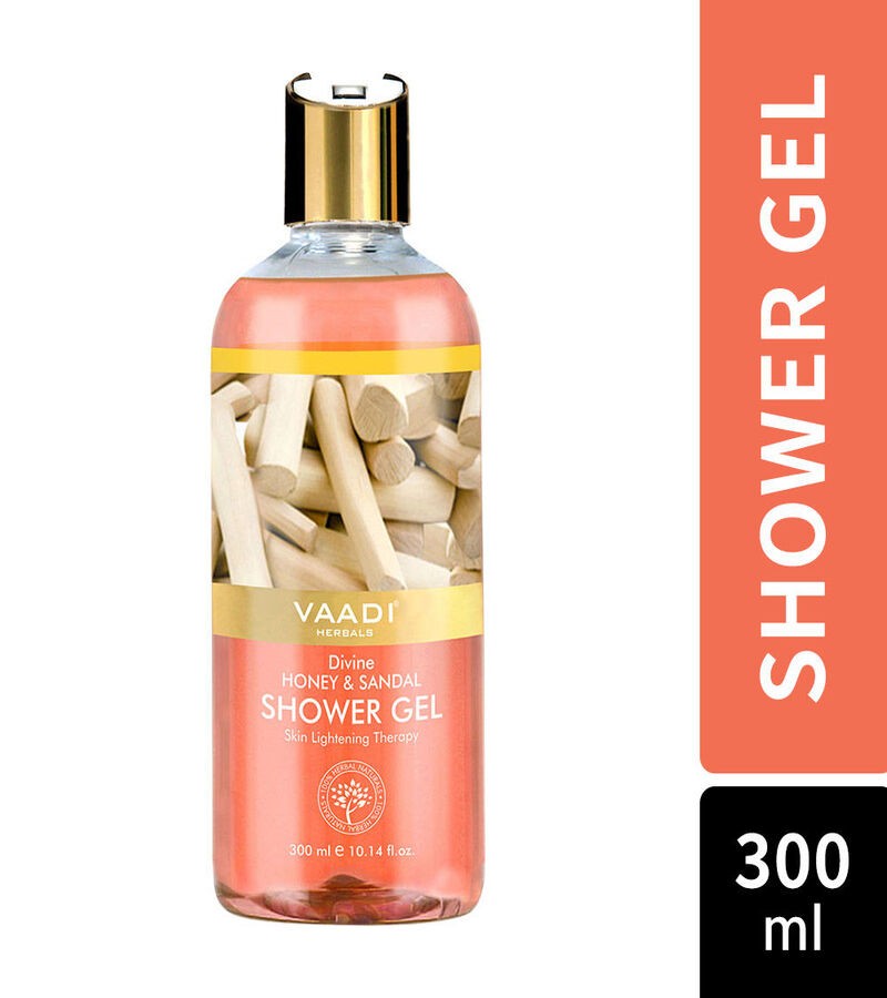 Vaadi Herbals + body wash + Divine Honey & Sandal Shower Gel + Pack of 3 + shop