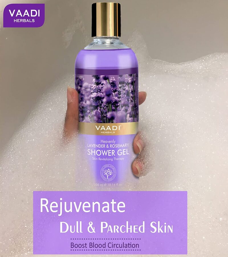Vaadi Herbals + body wash + Heavenly Lavender & Rosemarry Shower Gel + Pack of 2 + deal
