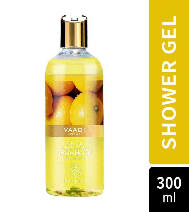 Vaadi Herbals + body wash + Refreshing Lemon & Basil Shower Gel + Pack of 3 + online
