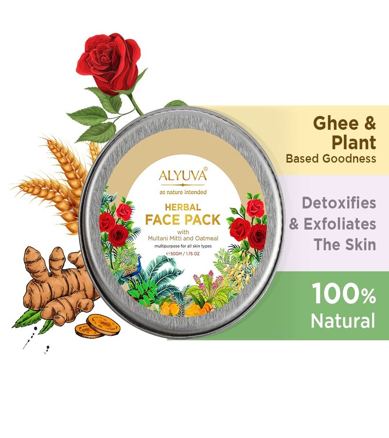 Alyuva + peels & masks + Herbal Face Pack + 50gm + discount