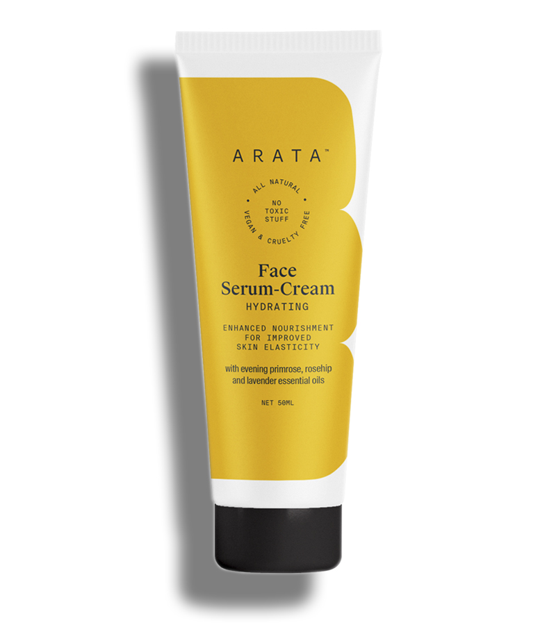 Arata + face serums + face creams + Natural Hydrating Face Serum-Cream With Evening Primrose, Rosehip & Lavender Oil For Men & Women + 50 ml + buy