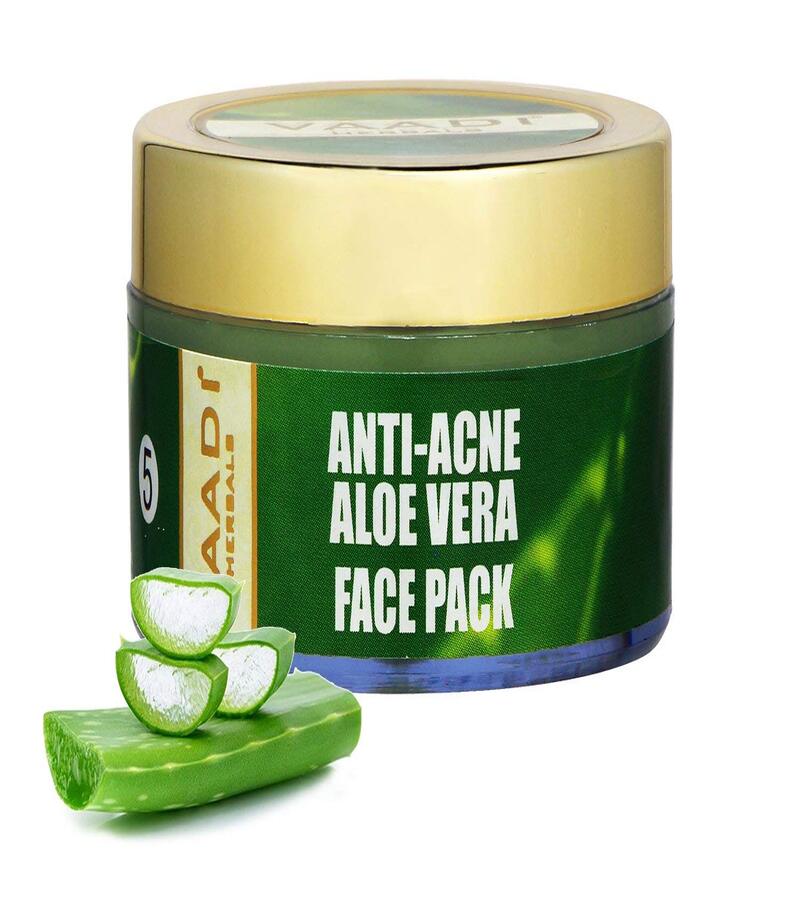 Vaadi Herbals + peels & masks + Anti-Acne Aloe Vera Face Pack + 70 Gm + shop